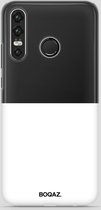 BOQAZ. Huawei P30 Lite hoesje - half wit