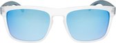 Sunheroes Premium Zonnebril - DAVOS Classic - Mat transparant met blauw montuur - Spiegelende gepolariseerde glazen