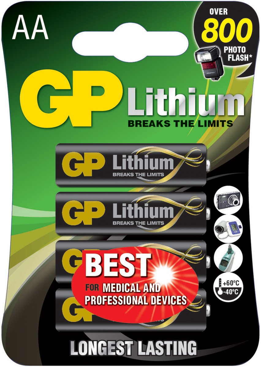 GP Batteries Lithium Primary AA Wegwerpbatterij Alkaline