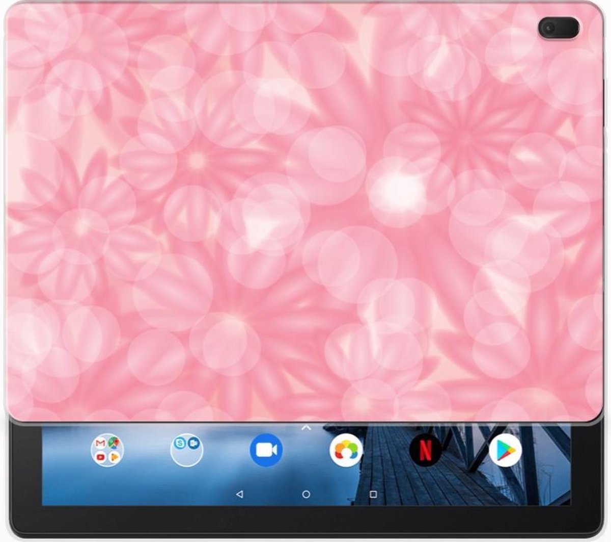 Back Cover voor Lenovo Tab E10 Siliconen Hoesje Spring Flowers