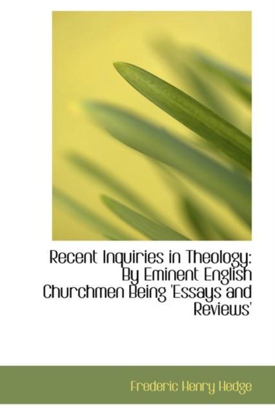 Recent Inquiries in Theology