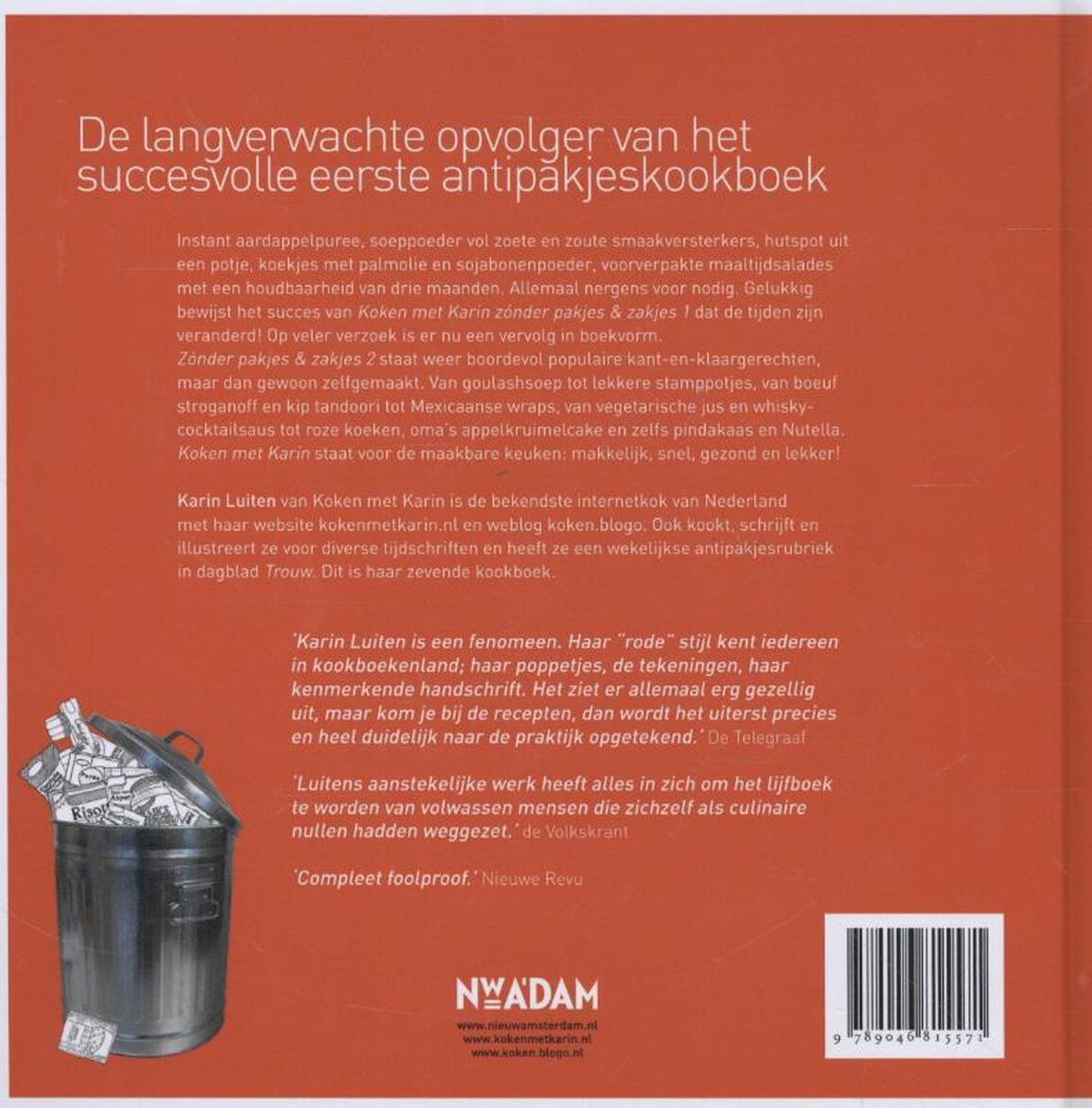 Koken met Karin  -  Zonder pakjes & zakjes 2 - back cover