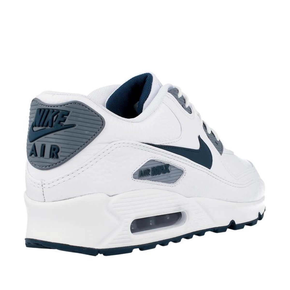 Nike AIR MAX 90 LTR White Space Magnet Grey Leather 652980 101 Wit;Grijs maat | bol.com