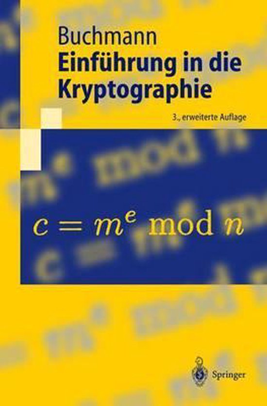 Einfa1/4hrung in Die Kryptographie - cover