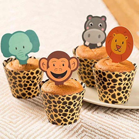 jungle cupcake wrappers 12 stuks