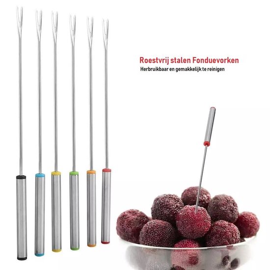 Fonduevorken - RVS - 6 stuks van Tripleton — afbeelding 3