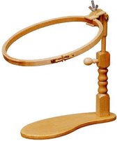 Flexibele standaard voor borduurring. Berkenhouten borduurring houder tafelstandaard of zitstandaard. Voor borduurring tot 30cm doorsnede en frames van 30.5 x 22.9 cm. Houten bordu