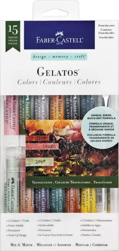 Faber-Castell – Translucents Gelatos – 15stuks