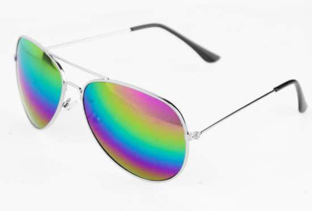 Hidzo Kinder Pilotenbril Zilver - UV 400 - In brillenkoker