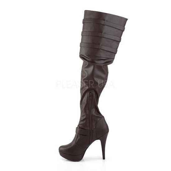 Pleaser Pink Label Overknee Laarzen 44 Shoes CHLOE 308 US 13 Bruin Pleaser Pink Label Overknee Laarzen 44 Shoes CHLOE 308 US 13 Bruin