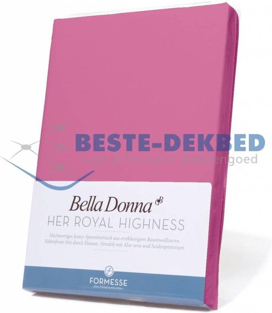 Bella Donna Hoeslaken Jersey - 140x200-160x220 - flamant rose