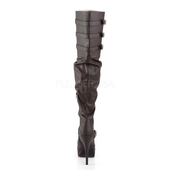 Pleaser Pink Label Overknee Laarzen 44 Shoes CHLOE 308 US 13 Bruin Pleaser Pink Label Overknee Laarzen 44 Shoes CHLOE 308 US 13 Bruin
