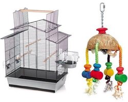 Vogelkooi Iza III Met Badhuis + Kokosnoot
