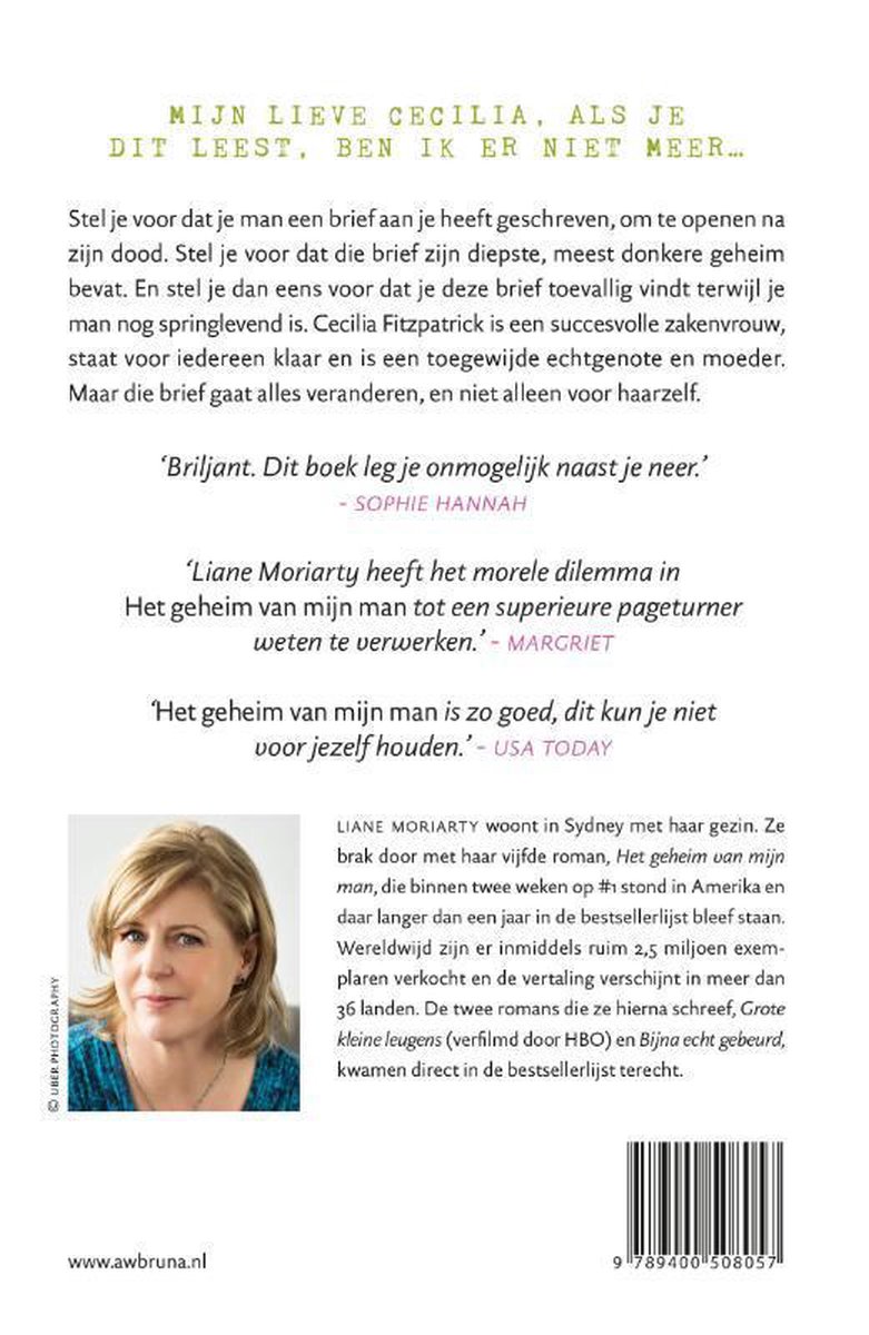 Het geheim van mijn man - back cover