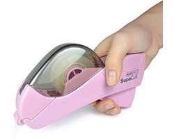 Rapesco SupaCut Tape Dispenser roze + 2 rollen plakband‎‎
