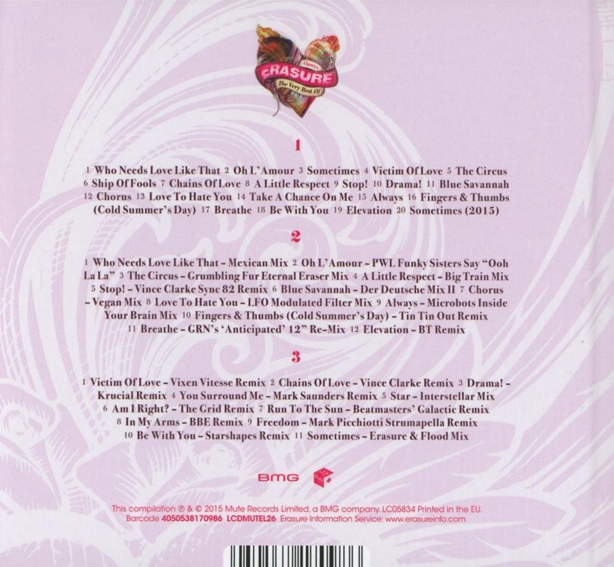 Always The Very Best Of Erasure, Erasure CD (album) Muziek