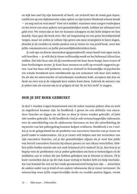 Tekstpagina uit Slim maar... Pubereditie over het boek en de inhoud.