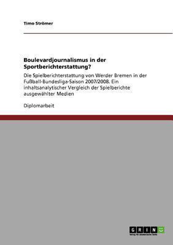 Boulevardjournalismus in der Sportberichterstattung? - cover