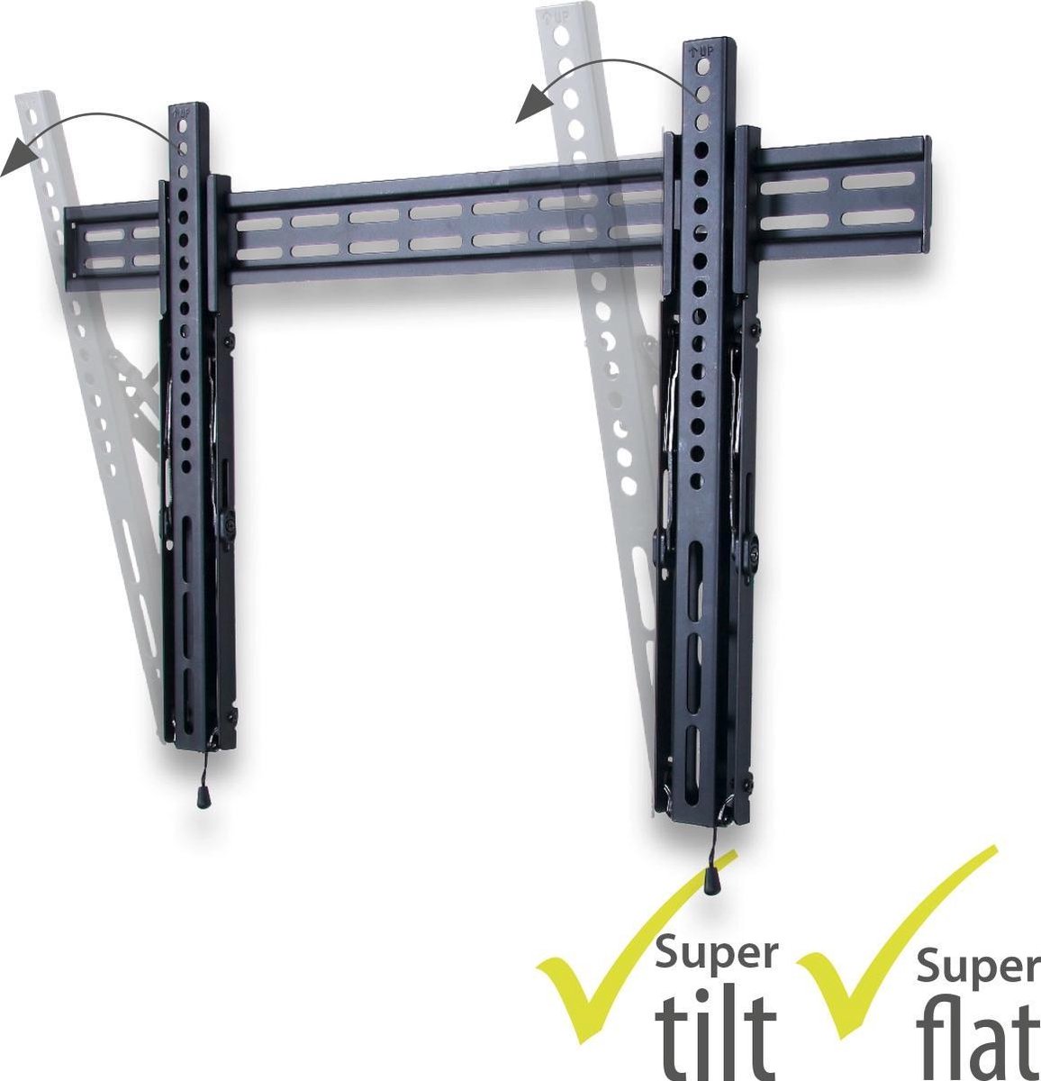 Just-Mounts JM-600ST vlakke kantelbare tv-beugel (zwart) 40" - 75" inch