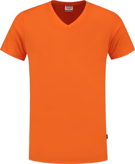 Tricorp T-shirt V Hals Slim Fit 101005 Oranje - Maat L | bol.com