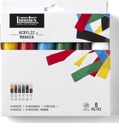 Liquitex Paintmarker set 6 kleuren Wide