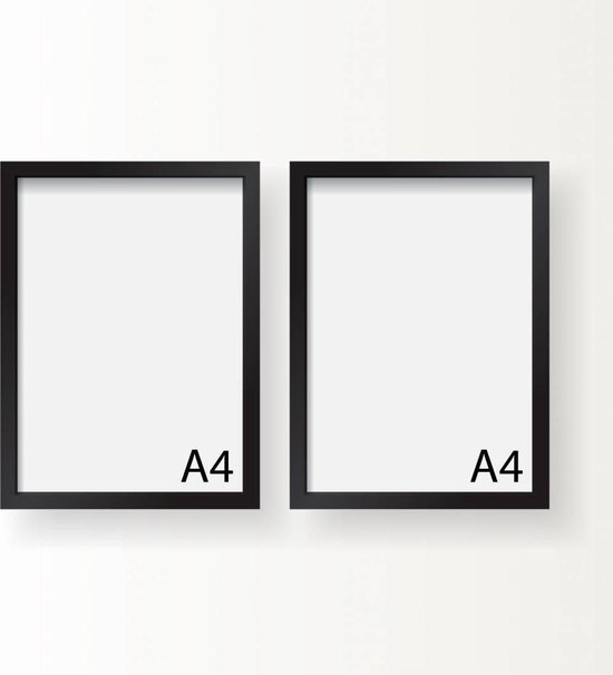 DesignClaud A4 Wissellijst Ð Fotolijst 2x Zwart | bol.com