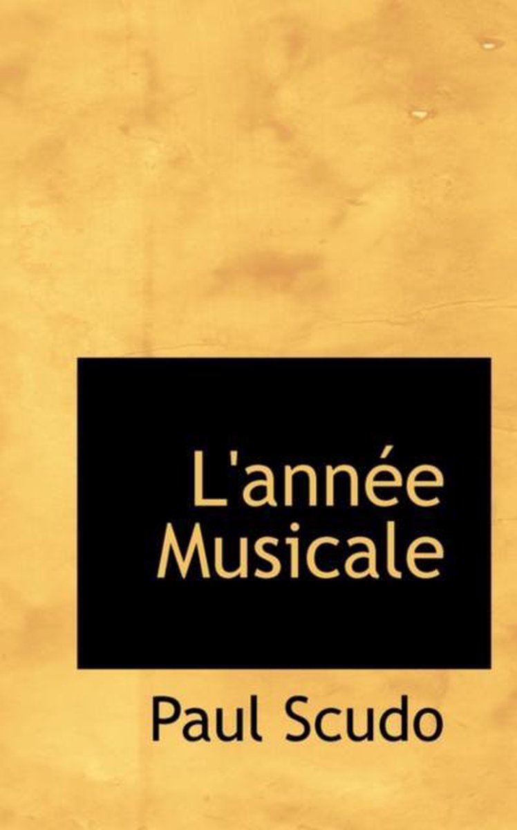 L'Annace Musicale - Paul Scudo