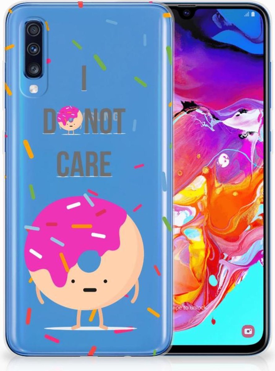 Samsung Galaxy A70 Siliconen Case Donut Roze