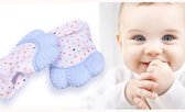 Baby Bite Me - Bijthandschoen - Pastel Blauw - Bijt - speelgoed baby's - handschoen - bijtring - speelgoed - kraamcadeau