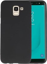 Hoesje Geschikt voor de Samsung Galaxy J6 - Backcover Color Telefoonhoesje - Zwart