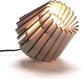 Van Tjalle en Jasper | Mini-spot tafellamp - Naturel | MDF (hout) | Hout kleur | E14 fitting | Laser gesneden | Sfeer licht | schemerlamp | Dutch Design