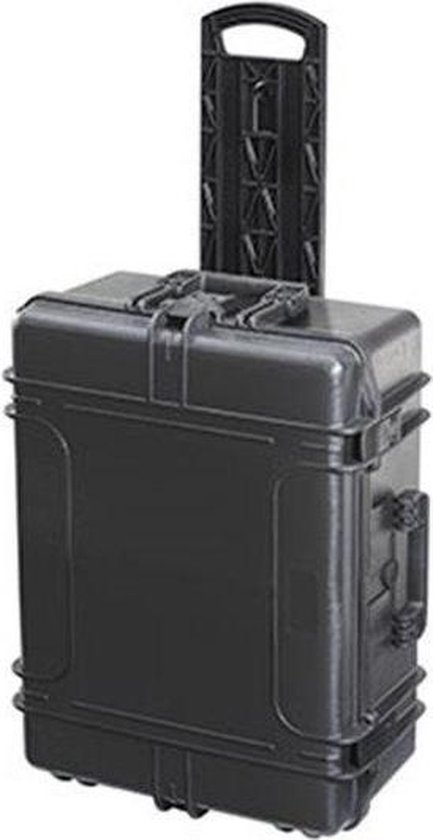 Ontvangst renderen stopcontact MAX620H250TR Waterdichte koffer met trolley zwart leeg binnenmaten 62,0 x  46,0 x 25,0 cm | bol.com