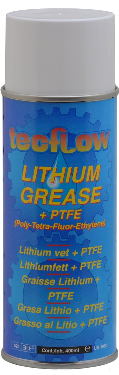Tecflow Lithium Grease + ptfe EP2 vetspuit - vetspray - Tecflow