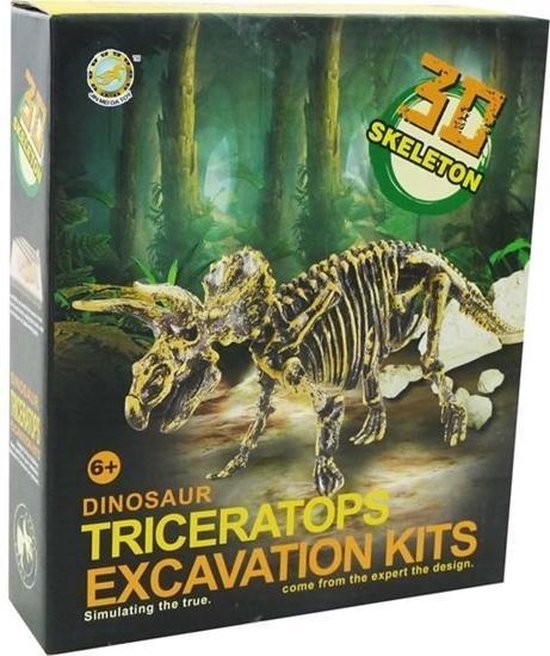 Afbeelding van het spel Dinoskelet uitbikken Triceratops 23cm