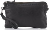Bear Design Dori Leren Schoudertasje / Clutch - Zwart