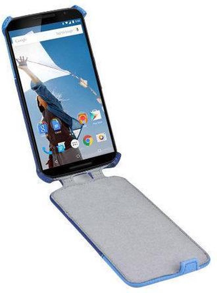 Gecko Covers robuste flip cover voor Motorola Nexus 6 - blauw