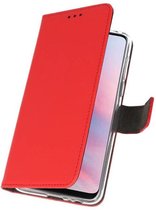 Booktype Telefoonhoesjes - Bookcase Hoesje - Wallet Case -  Geschikt voor Huawei Y9 2019 - Rood