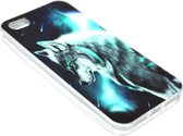 Wolf hoesje Geschikt voor iPhone 5 / 5S / SE