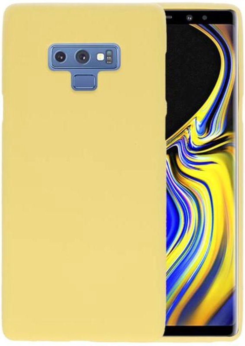 Hoesje Geschikt voor de Samsung Galaxy Note 9 - Backcover Color Telefoonhoesje - Geel