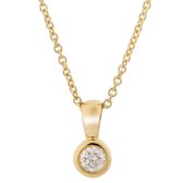 Orphelia KD-2030/1 - Ketting Solitaire - 18 Karaat Geelgoud / Diamant 0.10 ct - 42 cm