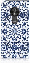 Motorola Moto E5 Play Uniek Standcase Hoesje Flower Blue