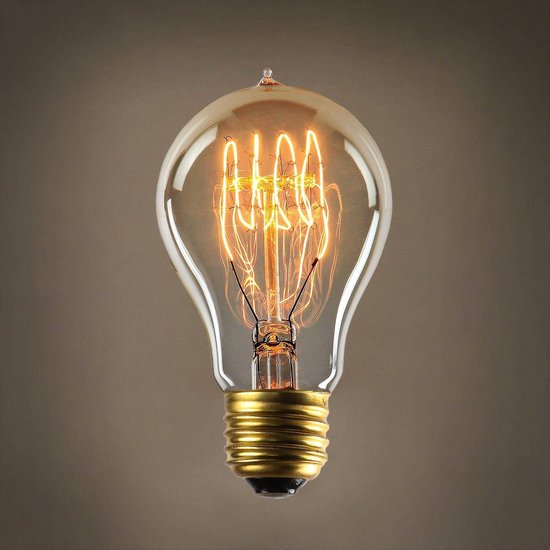 2 Edison kooldraad lamp, vintage retro gloeilamp, filament bulb,... | bol.com