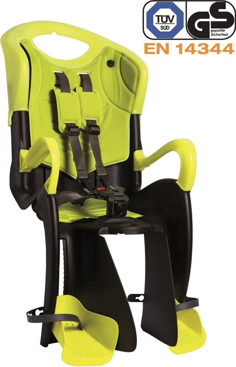 Bellelli Tiger - Tiger fietsstoeltje achter - geel hi-viz clamp