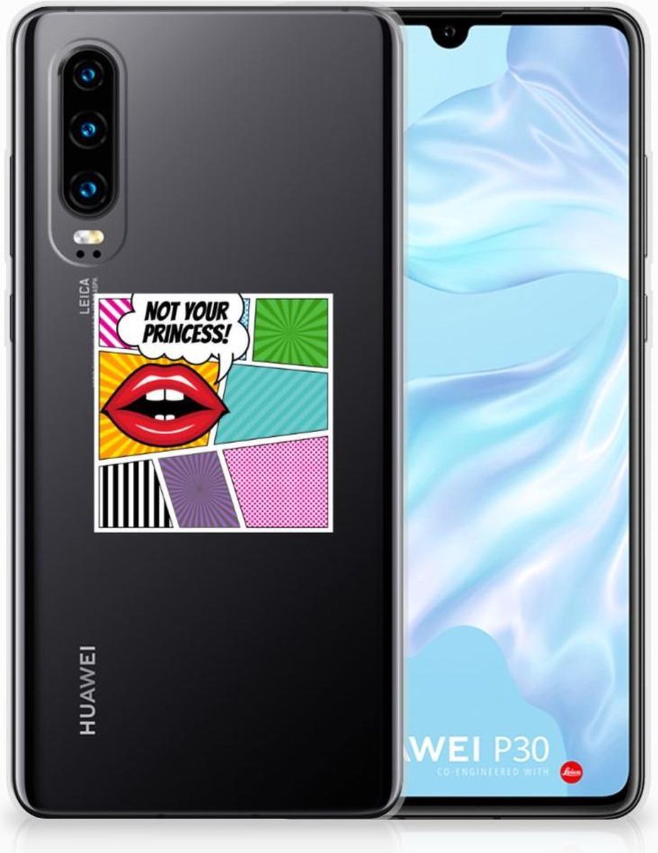 Huawei P30 Silicone Back Cover Popart Princess
