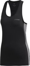 adidas W D2M 3S Tank Dames Sporttop - Black/White - Maat XL