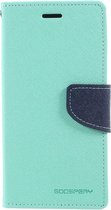 Mercury Goospery - iPhone X Hoesje - Wallet Case Canvas Licht Blauw