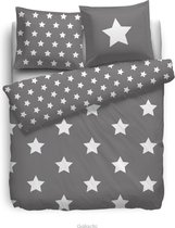 HnL Living Stars - Dekbedovertrek - Lits-jumeaux - 240 x 200/220 cm - Grijs