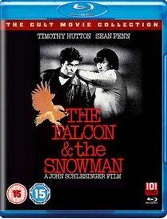 Blu-ray hoes The Falcon & the Snowman met Timothy Hutton en Sean Penn. Een adelaar vliegt naar links.