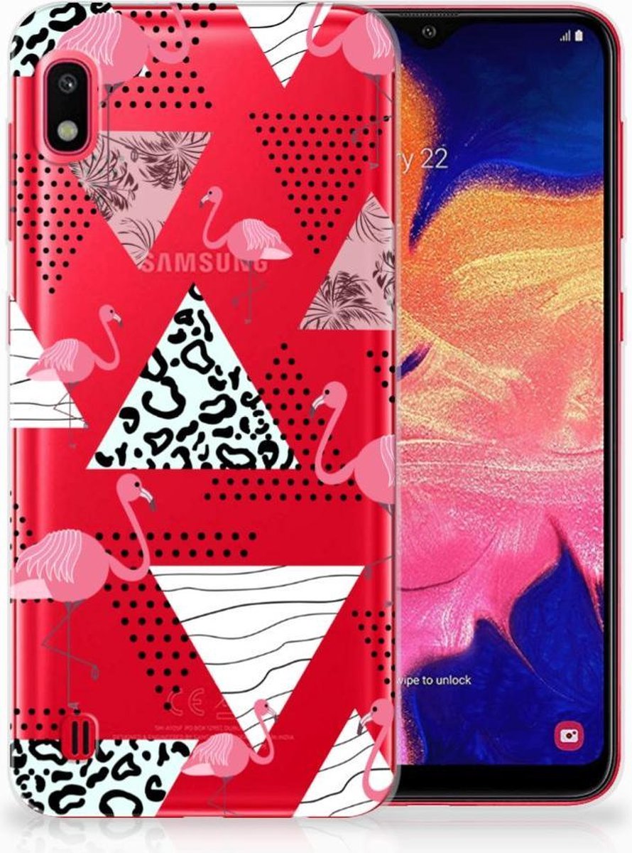 Samsung Galaxy A10 TPU Hoesje Flamingo Triangle