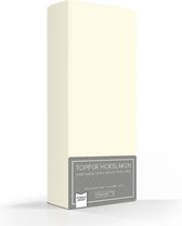 Comfortabele Dubbel Jersey Topper Hoeslaken Ecru | 180x210| Heerlijk Zacht | Extra Dikke Kwaliteit